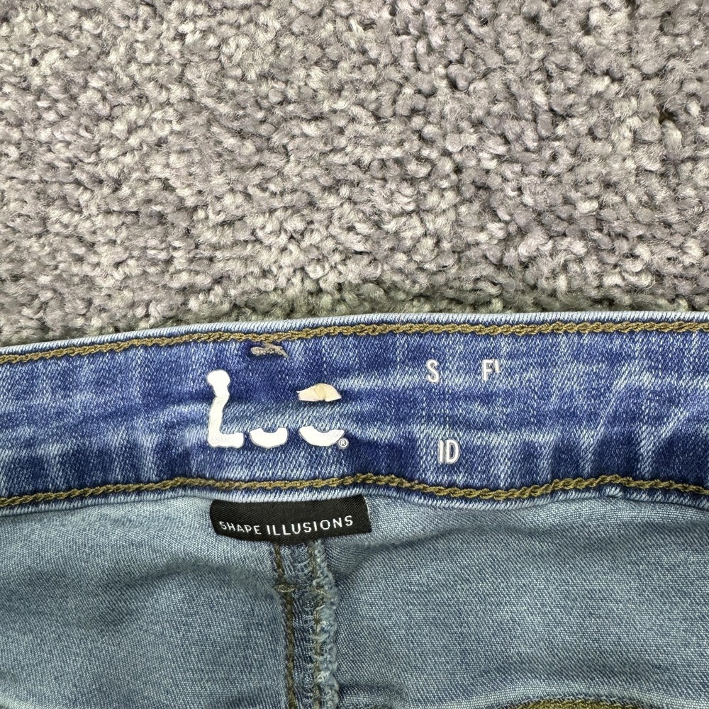 Lee Jeans Womens 20 Blue Shape Illusions Bootcut Stretch Denim Medium Wash - Picture 6 of 8